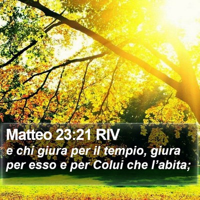 Matteo 23:21 RIV Bible Verse Image