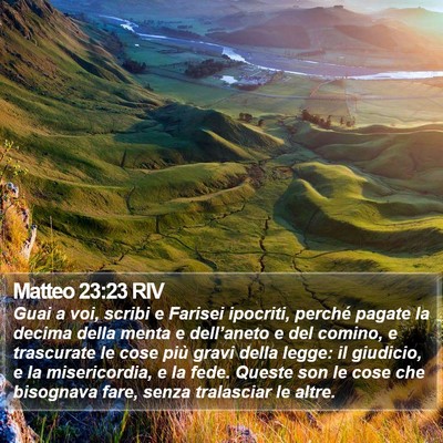 Matteo 23:23 RIV Bible Verse Image