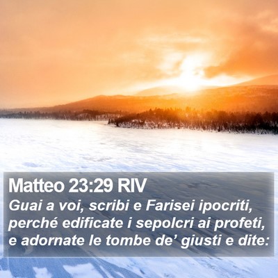 Matteo 23:29 RIV Bible Verse Image
