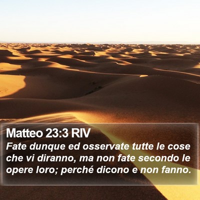 Matteo 23:3 RIV Bible Verse Image