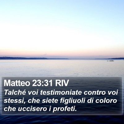 Matteo 23:31 RIV Bible Verse Image
