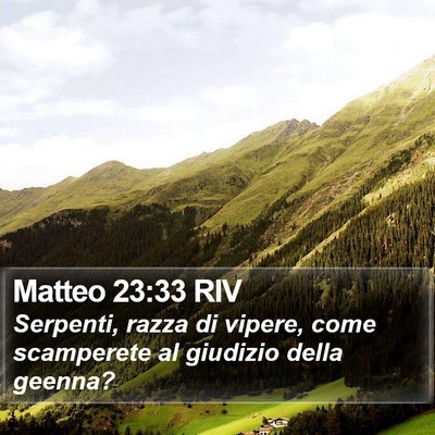 Matteo 23:33 RIV Bible Verse Image