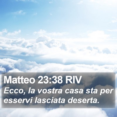 Matteo 23:38 RIV Bible Verse Image