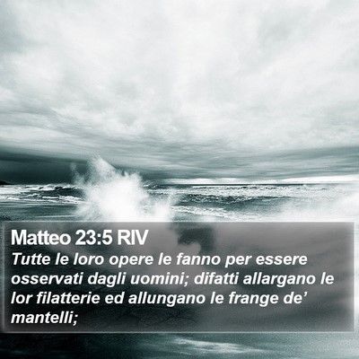 Matteo 23:5 RIV Bible Verse Image