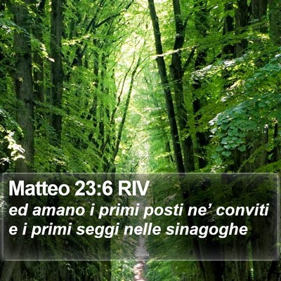 Matteo 23:6 RIV Bible Verse Image