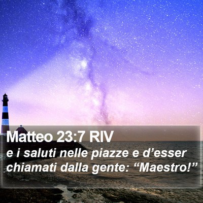 Matteo 23:7 RIV Bible Verse Image