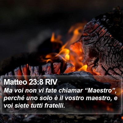 Matteo 23:8 RIV Bible Verse Image
