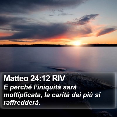 Matteo 24:12 RIV Bible Verse Image