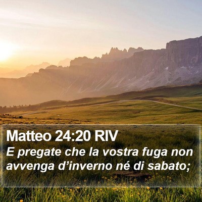 Matteo 24:20 RIV Bible Verse Image