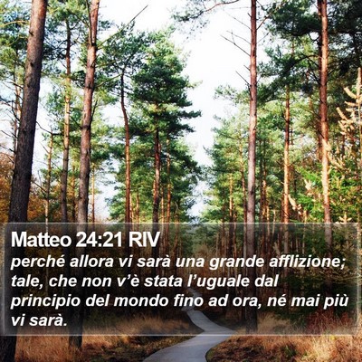 Matteo 24:21 RIV Bible Verse Image