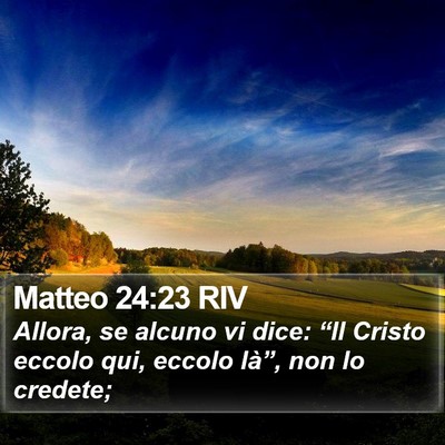 Matteo 24:23 RIV Bible Verse Image