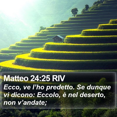 Matteo 24:25 RIV Bible Verse Image