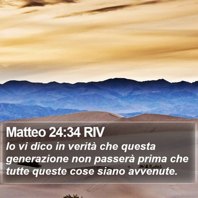 Matteo 24:34 RIV Bible Verse Image