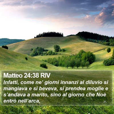 Matteo 24:38 RIV Bible Verse Image