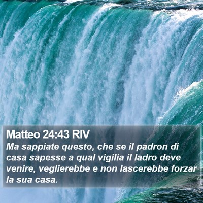 Matteo 24:43 RIV Bible Verse Image