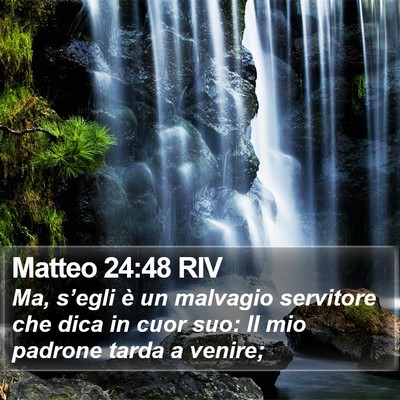 Matteo 24:48 RIV Bible Verse Image