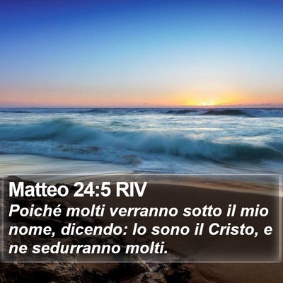 Matteo 24:5 RIV Bible Verse Image