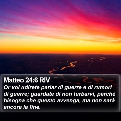 Matteo 24:6 RIV Bible Verse Image