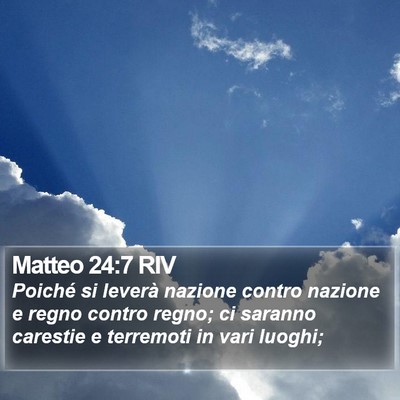 Matteo 24:7 RIV Bible Verse Image