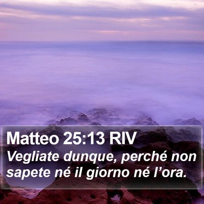 Matteo 25:13 RIV Bible Verse Image