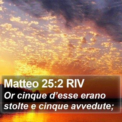Matteo 25:2 RIV Bible Verse Image