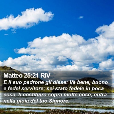 Matteo 25:21 RIV Bible Verse Image