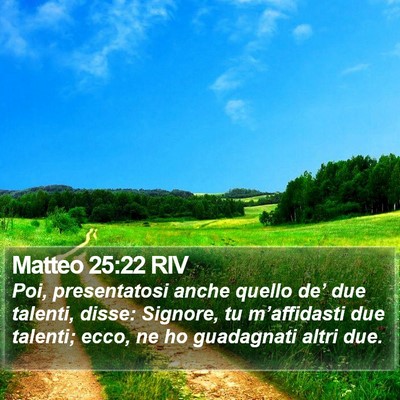 Matteo 25:22 RIV Bible Verse Image