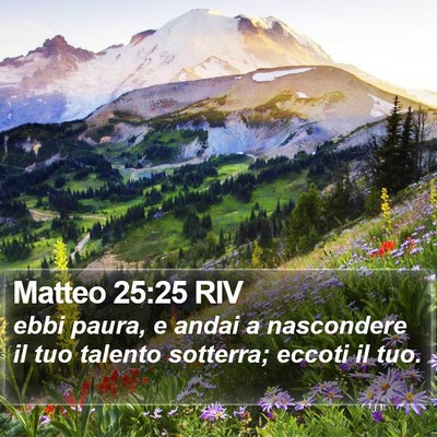 Matteo 25:25 RIV Bible Verse Image