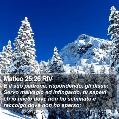 Matteo 25:26 RIV Bible Verse Image