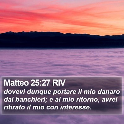 Matteo 25:27 RIV Bible Verse Image