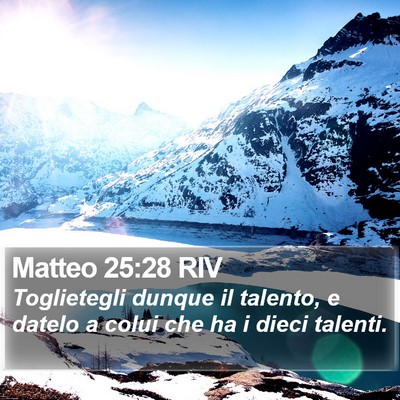 Matteo 25:28 RIV Bible Verse Image