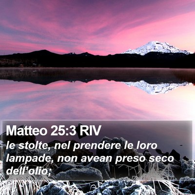 Matteo 25:3 RIV Bible Verse Image