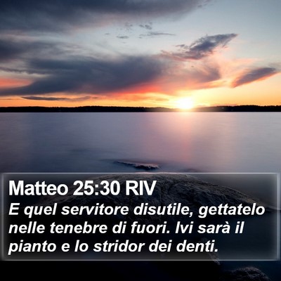 Matteo 25:30 RIV Bible Verse Image