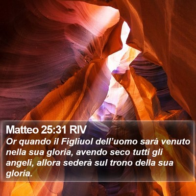 Matteo 25:31 RIV Bible Verse Image
