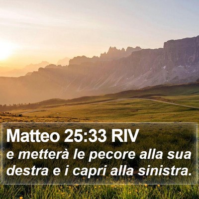 Matteo 25:33 RIV Bible Verse Image