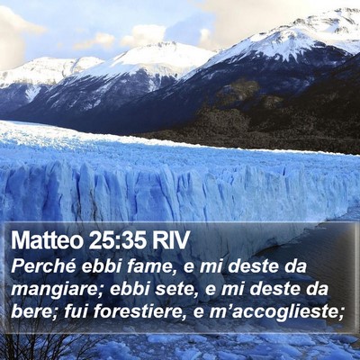 Matteo 25:35 RIV Bible Verse Image