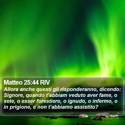 Matteo 25:44 RIV Bible Verse Image