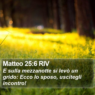 Matteo 25:6 RIV Bible Verse Image