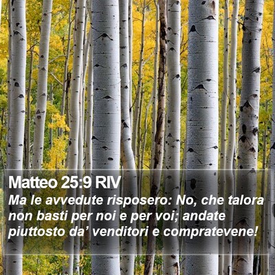 Matteo 25:9 RIV Bible Verse Image