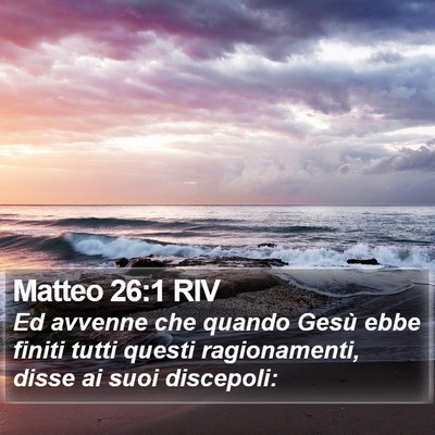 Matteo 26:1 RIV Bible Verse Image