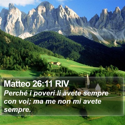 Matteo 26:11 RIV Bible Verse Image