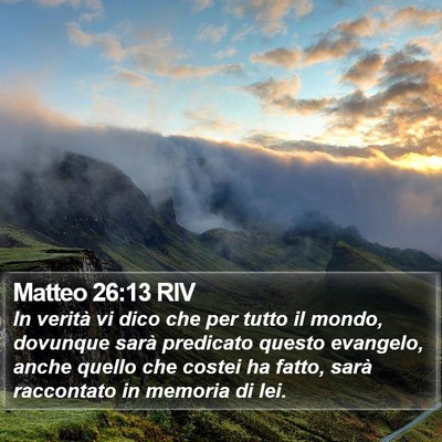 Matteo 26:13 RIV Bible Verse Image