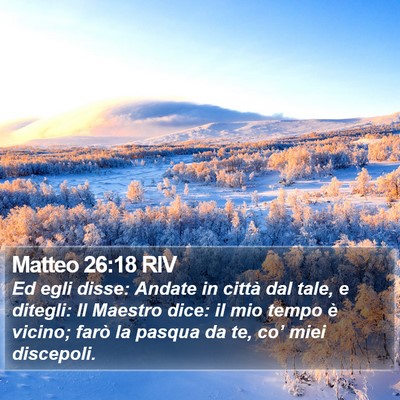 Matteo 26:18 RIV Bible Verse Image