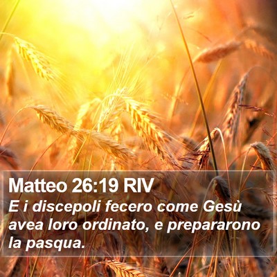 Matteo 26:19 RIV Bible Verse Image