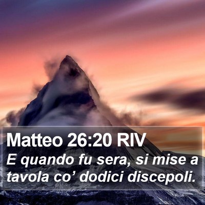 Matteo 26:20 RIV Bible Verse Image