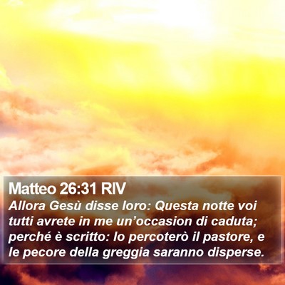Matteo 26:31 RIV Bible Verse Image