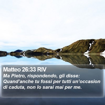 Matteo 26:33 RIV Bible Verse Image