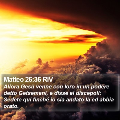 Matteo 26:36 RIV Bible Verse Image