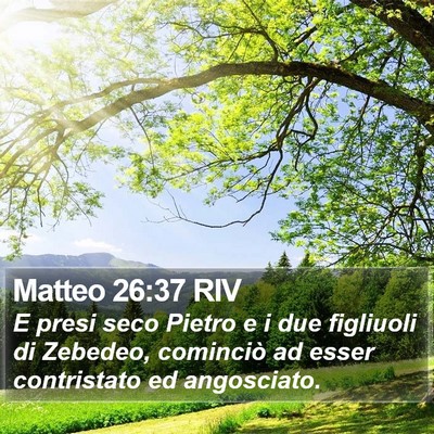 Matteo 26:37 RIV Bible Verse Image
