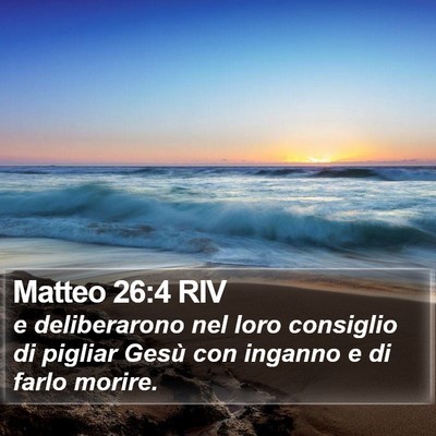 Matteo 26:4 RIV Bible Verse Image